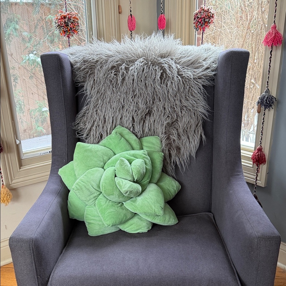 Green Succulent Pillow